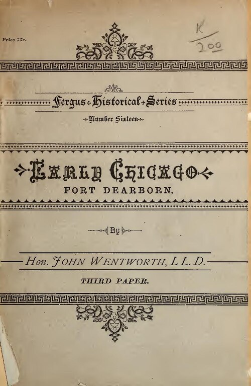 "Fort Dearborn Massacre" &mdash; unknown artist, 19th century. Public domain.